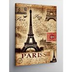 Tablomega Kanvas Tablo Eiffel Kulesi Ve Paris Kartpostalı
