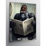 Tablomega Kanvas Tablo Gazete Okuyan Gorilla