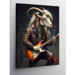 Tablomega Kanvas Tablo Gitar Çalan Keçi