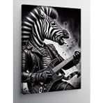 Tablomega Kanvas Tablo Gitar Çalan Zebra