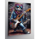 Tablomega Kanvas Tablo Gitar Kedi