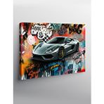 Tablomega Kanvas Tablo Grafitili Spor Araba