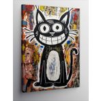 Tablomega Kanvas Tablo Gülümseyen Kedi Grafiti
