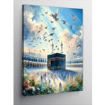 Tablomega Kanvas Tablo Güvercinler Ve Kabe