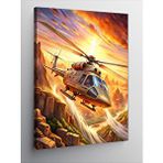 Tablomega Kanvas Tablo Helikopter Kaçışı