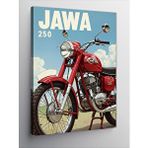 Tablomega Kanvas Tablo Jawa Kırmızı Motosiklet