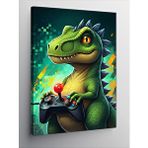 Tablomega Kanvas Tablo Joystik Tutan Dinozor