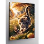 Tablomega Kanvas Tablo Kelebek Ve Kedi