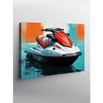 Tablomega Kanvas Tablo Kırmızı Jet Ski Aksiyonu