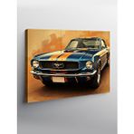 Tablomega Kanvas Tablo Klasik Mustang Araba