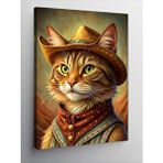 Tablomega Kanvas Tablo Kovboy Kedi