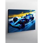 Tablomega Kanvas Tablo Mavi Formula 1 Arabası