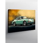 Tablomega Kanvas Tablo Mavi Klasik Porsche Araba