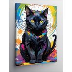 Tablomega Kanvas Tablo Mistik Kara Kedi