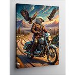 Tablomega Kanvas Tablo Motorcu Kartal