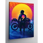 Tablomega Kanvas Tablo Motorcu Temalı