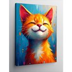 Tablomega Kanvas Tablo Neşeli Turuncu Kedi
