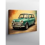 Tablomega Kanvas Tablo Nostaljik Yeşil Mini Araba