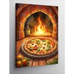 Tablomega Kanvas Tablo Odun Fırınında Pizza