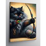 Tablomega Kanvas Tablo Ok Atan Kedi