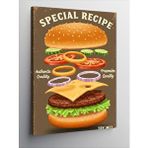 Tablomega Kanvas Tablo Özel Tarifle Hamburger Posteri