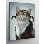 Tablomega Kanvas Tablo Pilot Kedi