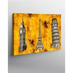 Tablomega Kanvas Tablo Pisa Eyfel Big Ben Kulesi