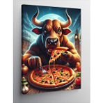 Tablomega Kanvas Tablo Pizza Yiyen Baba