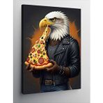 Tablomega Kanvas Tablo Pizza Yiyen Kartal