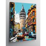 Tablomega Kanvas Tablo Pop Art Galata Kulesi