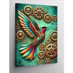 Tablomega Kanvas Tablo Renkli Hummingbird Kuşu