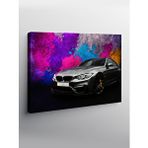 Tablomega Kanvas Tablo Renkli Spor Araba Grafiti