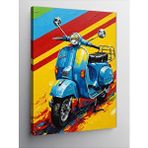 Tablomega Kanvas Tablo Renkli Vespa Tasarımı