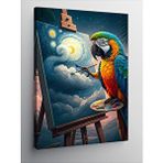 Tablomega Kanvas Tablo Ressam Papağan