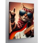 Tablomega Kanvas Tablo Rockçi Kedi