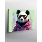 Tablomega Kanvas Tablo Şehirde Panda Figürü