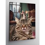Tablomega Kanvas Tablo Selfie Çeken Fare Ve Kedi