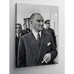 Tablomega Kanvas Tablo Siyah Beyaz Atatürk