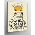 Tablomega Kanvas Tablo Taçlı Kurbağa: "the King İs Here"
