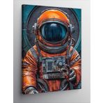 Tablomega Kanvas Tablo Turuncu Astronot