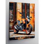 Tablomega Kanvas Tablo Turuncu Enduro Motosiklet