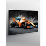 Tablomega Kanvas Tablo Turuncu Formula 1 Aracı