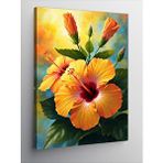Tablomega Kanvas Tablo Turuncu Hibiskus Çiçeği