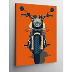 Tablomega Kanvas Tablo Turuncu Klasik Motosiklet