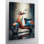 Tablomega Kanvas Tablo Turuncu Vespa Macerası
