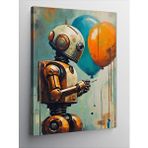 Tablomega Kanvas Tablo Uçan Balonlar Ve Robot