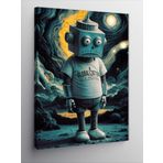Tablomega Kanvas Tablo Üzgün Robot