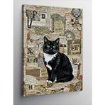 Tablomega Kanvas Tablo Vintage Kedi Poster