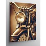 Tablomega Kanvas Tablo Vintage Motosiklet Detayı