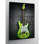 Tablomega Kanvas Tablo Yeşil Elektrik Gitar